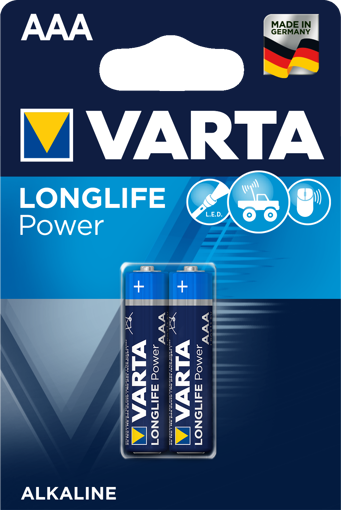 Varta High Energy Alkaline AAA İnce Kalem Pil 2'li nin resmi