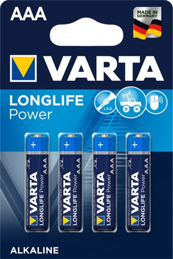 Varta High Energy Alkaline AAA İnce Kalem Pil 4'lü nin resmi