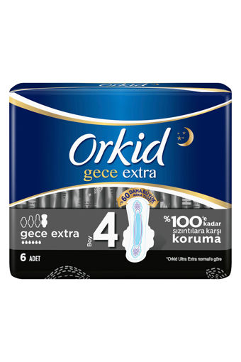 Orkid Gece Ekstra Hijyenik Ped 6'lı nin resmi