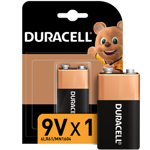 Duracell Alkalin 9 Volt Tekli Pil nin resmi