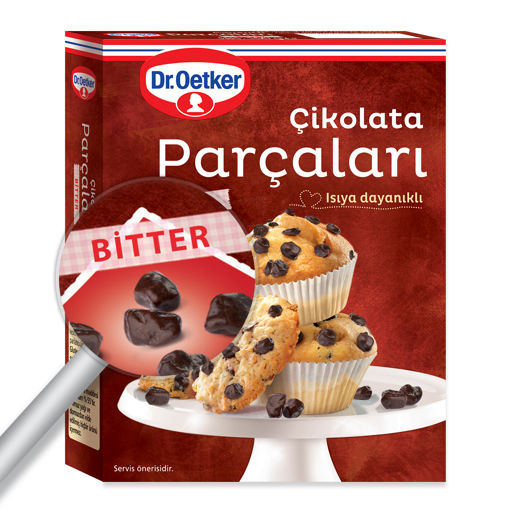 Dr. Oetker Bitter Çikolata Parçaları 70 Gr nin resmi