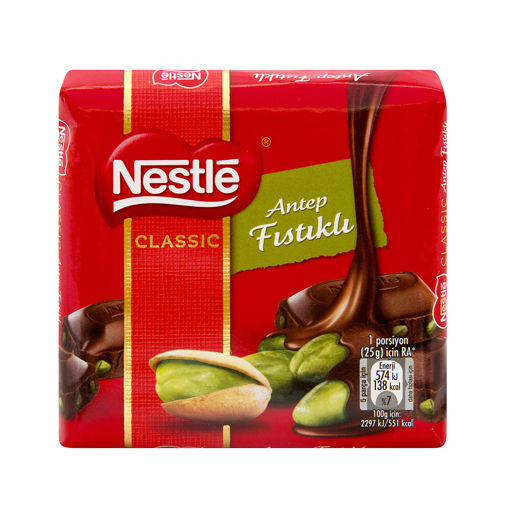 Nestle Classic Antep Fıstıklı Çikolata 60 Gr nin resmi