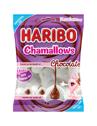 Haribo Chamallows Çikolata Dolgulu Marshmallow 62 Gr nin resmi