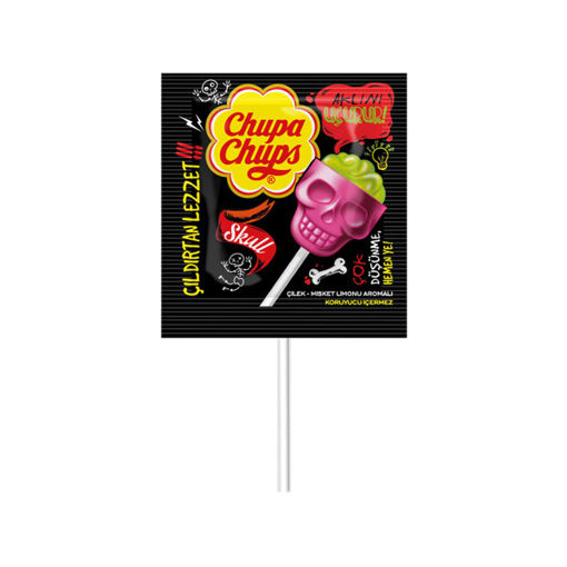 Chupa Chups Skull Çilekli&Misket Limonlu Lolipop 15 Gr nin resmi