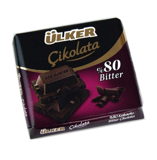 Ülker %80 Kakaolu Bitter Kare Çikolata 60 Gr nin resmi