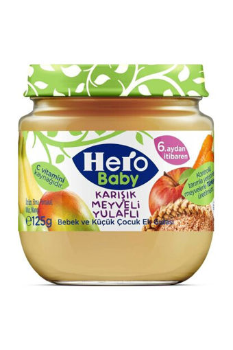 Hero Baby Karışık Meyveli Tahıllı Kavanoz Maması 125 Gr nin resmi