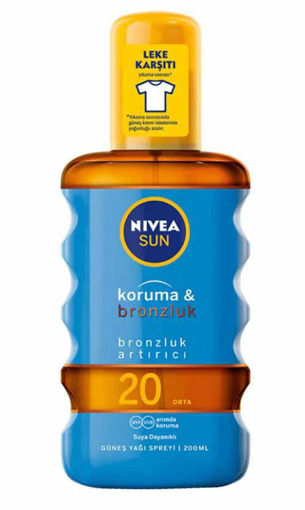 Nivea Sun Koruyucu&Bronzluk Artırıcı Spf20 Güneş Yağı 200 ML nin resmi