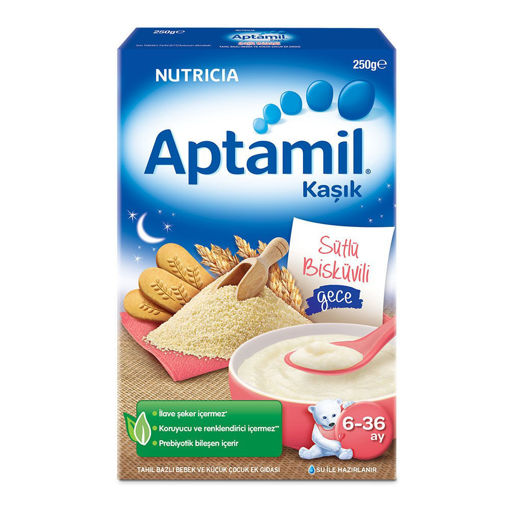 Aptamil Sütlü&Bisküvili Gece Kaşık Maması 250 Gr nin resmi