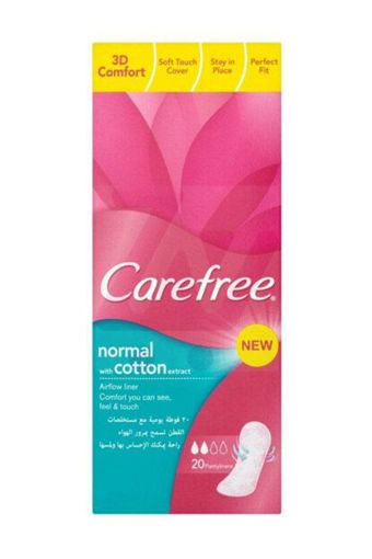 Carefree Normal Cotton 3D Comfort Hijyenik Ped 20'li nin resmi