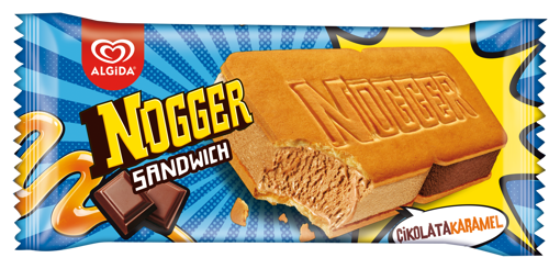 Nogger Sandwıch Karamel&Kakaolu Dondurma 145 Ml nin resmi