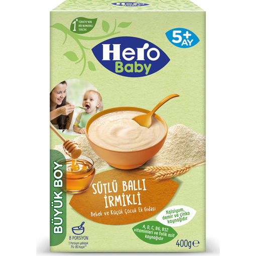 Hero Baby Sütlü Ballı İrmikli Kaşık Maması 400 Gr nin resmi