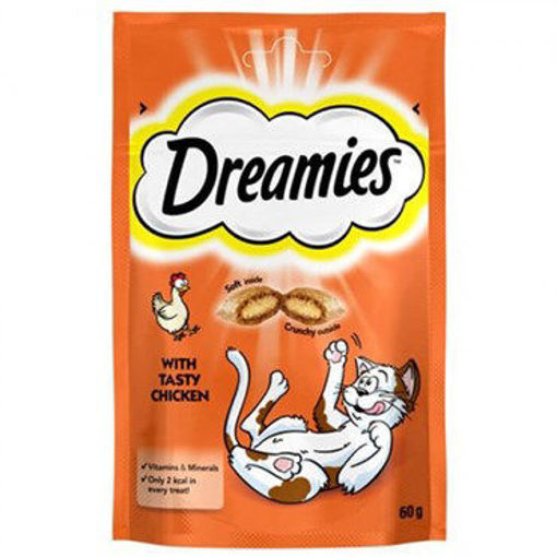 Dreamies İç Dolgulu Tavuklu Kedi Ödül Bisküvisi 60 Gr nin resmi