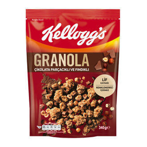 Kellogs Granola Çikolata Parçacıklı ve Fındıklı Müsli 340 Gr nin resmi