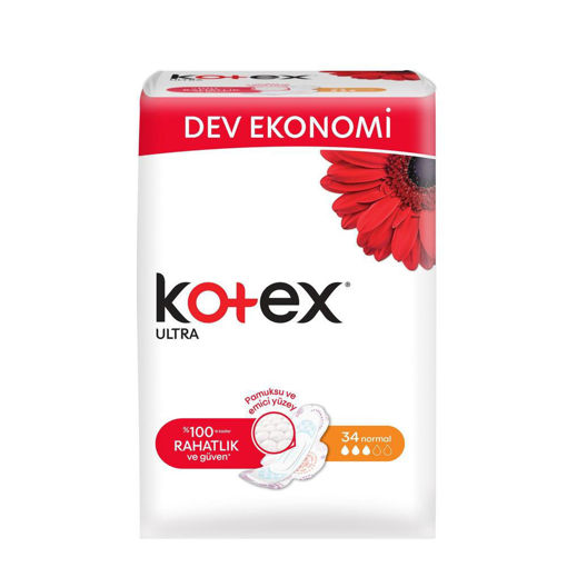 Kotex Ultra Kanatlı Normal Hijyenik Ped 34'lü nin resmi