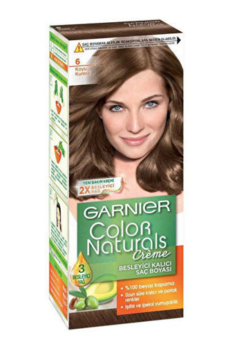 Garnier Color Naturals 6 Koyu Kumral Saç Boyası nin resmi