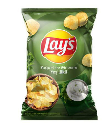 Lays Yoğurt ve Mevsim Yeşillikli Patates Cipsi 160 Gr nin resmi