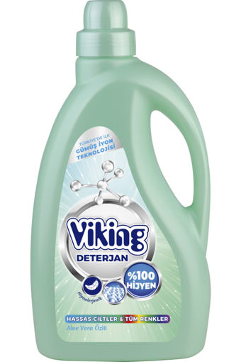 Viking Hassas Ciltler ve Tüm Renkliler İçin Çamaşır Deterejanı Aloe Vera Özlü 2700 Ml nin resmi