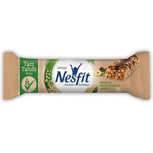 Nestle Nesfit Tam Tahıllı Fındıklı ve Sütlü Bar 22,5 Gr nin resmi