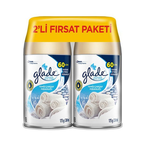 Glade Yedek Clean Linen Otomatik Sprey 2'li nin resmi