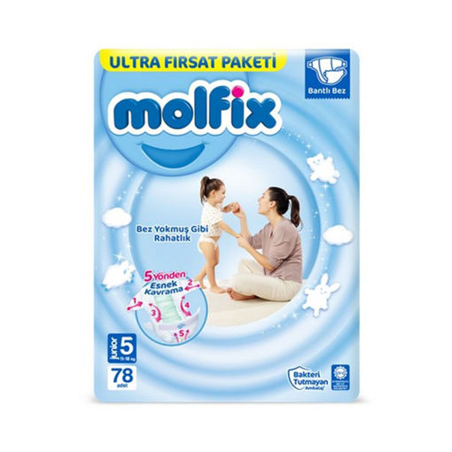 Molfix Ultra Fırsat Paketi Junior 5 11-18 Kg Bebek Bezi 78'li nin resmi