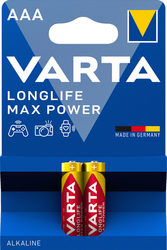 Varta Longlife Power 2'li AAA İnce Pil nin resmi