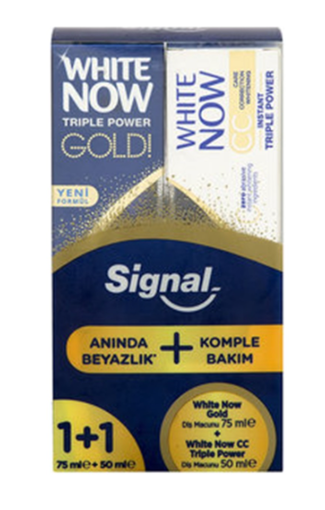 Signal Ice Cool Diş Macunu 75 Ml+CC Gold Diş Macunu 50 Ml nin resmi