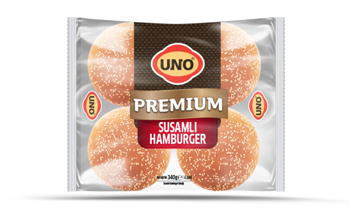 Uno premium Susamlı Büyük Hamburger 4'lü 340 g nin resmi