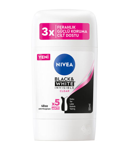 Nivea Black&White Clear Roll-On Deodorant nin resmi