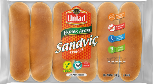Untad Sandviç Ekmeği 6lı 390 gr nin resmi