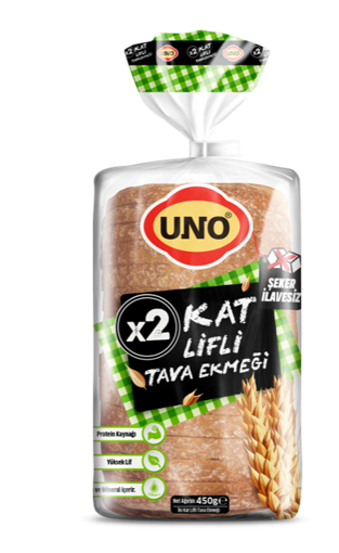 Uno İki Kat Lifli Tava Ekmeği 450 gr nin resmi