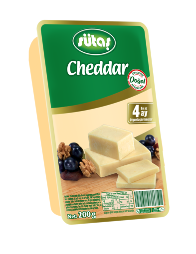 Sütaş Klasik Cheddar Peyniri 200 gr nin resmi