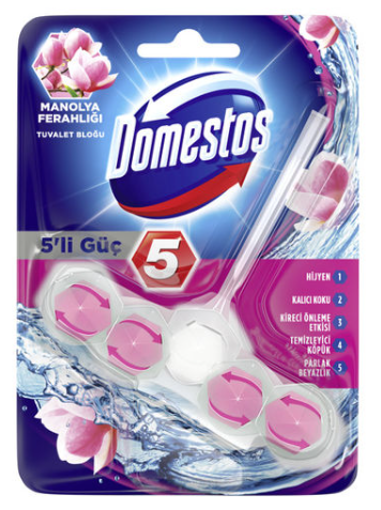 Domestos 5'li Güç Manolya Ferahlığı Tuvalet Bloğu nin resmi