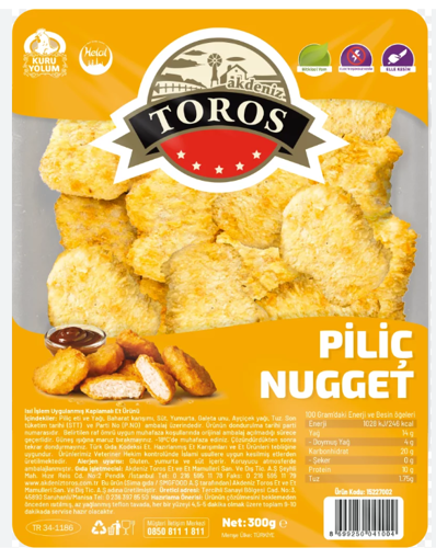 Akdeniz Toros Piliç Nuggut 500 Gr  (Donuk Olarak Satılır) nin resmi