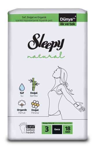 Sleepy Natural Süper Ekomomik Gece 18'li nin resmi