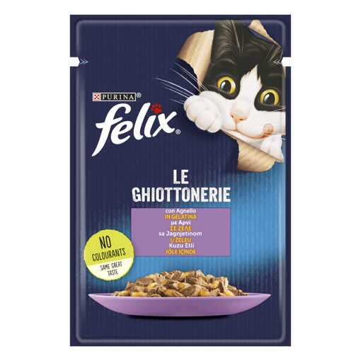 Felix Kuzu Etli Yaş Kedi Maması 85 Gr nin resmi