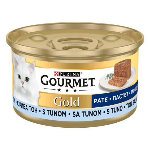 Gourmet Gold Kıyılmış Tonlu Yaş Kedi Maması 85 Gr nin resmi