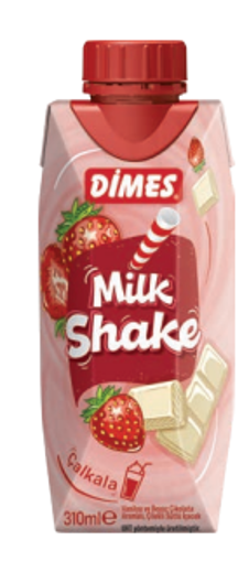 Dimes Milkshake Çilek-Vanilya Aromalı 0.31L nin resmi