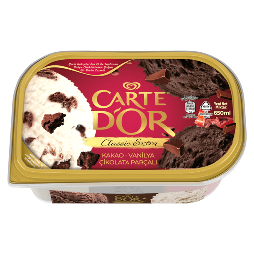 Carte D'Or Classic Çikolata - Çikolata Parçalı Vanilya Dondurma 650 ml nin resmi