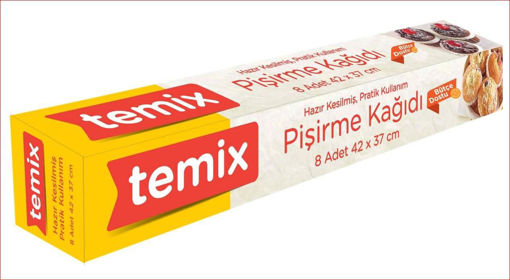 Temix Hazır Kesim Pişirme Kağıdı 8 Adet nin resmi