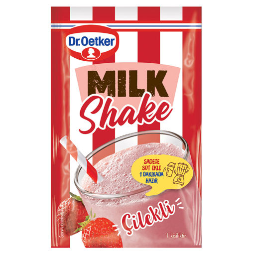 Dr.Oetker Çilekli Milkshake Toz İçecek 26 Gr nin resmi
