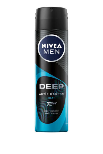 Nivea Men Deep Beat Erkek Sprey Deodorant 150 Ml nin resmi