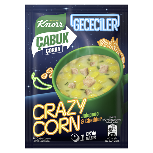 Knorr Çabuk Çorba Crazy Corn 18 Gr nin resmi