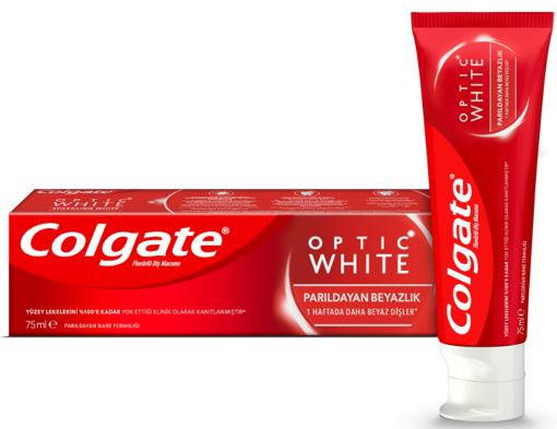 Colgate Optik Beyaz Parıldayan Beyazlık Diş Macunu 75 Ml nin resmi