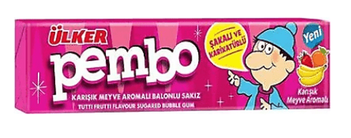 Ülker Pembo Tuttı Frutti Aromalı Sakız 22,5 Gr nin resmi