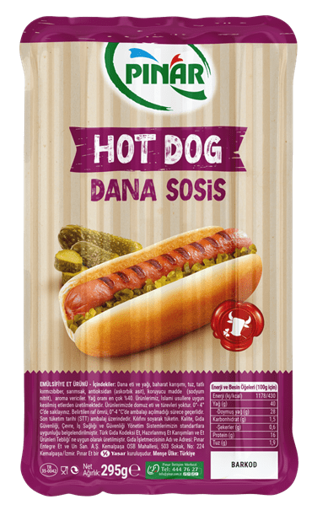 Pınar Sosis Dana Hot Dog 295 Gr nin resmi