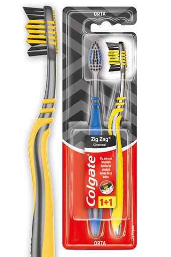 Colgate Zig Zag Charcoal Orta Diş Fırçası 1+1 nin resmi