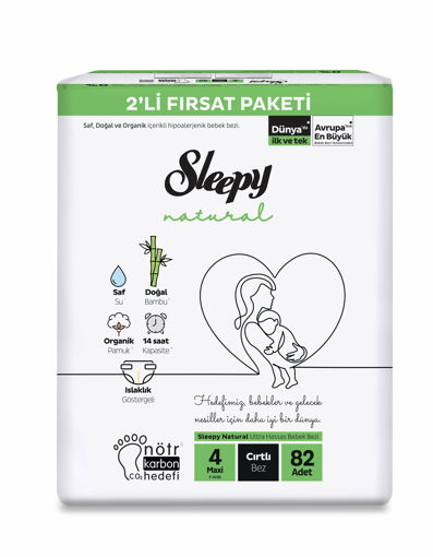 Sleepy Natural 2'li Fırsat Maxi (4) 82 Adet 7-14 Kg nin resmi