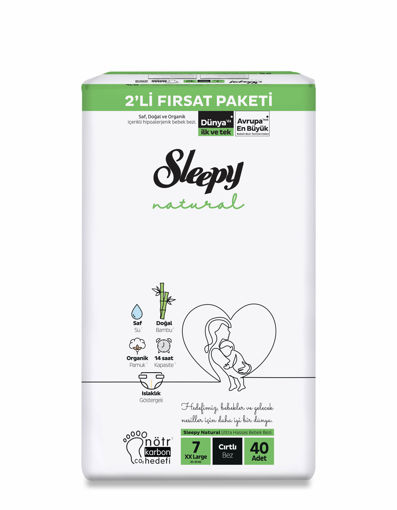 Sleepy Natural Fırsat Paketi Bebek Bezi 7 Xxlarge Numara 40 Adet nin resmi