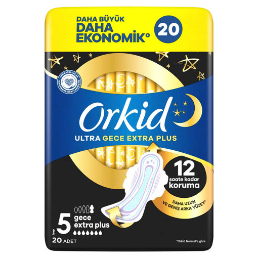 Orkid Ultra Ekstra Dörtlü Paket Gece Ekstra Plus 20 Adet nin resmi