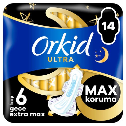 Orkid Ultra Ekstra Dörtlü Paket Gece Ekstra Max 14 Adet nin resmi